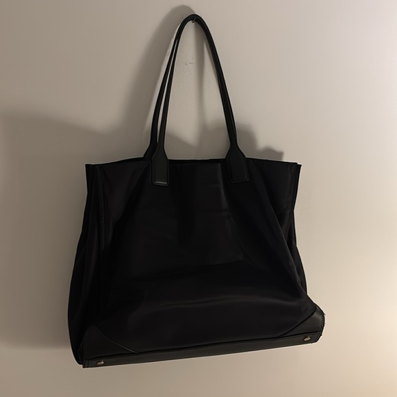 Quince nylon tote bag in black - Picture 3 of 12